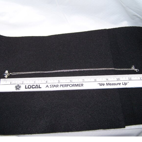 Bubble Bee Blue Enamel and Rhinestones Necklaces - Picture 4 of 5